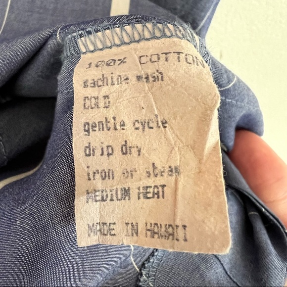 RUMI MURAKAMI Chambray Striped Dress in Blue - Picture 6 of 8